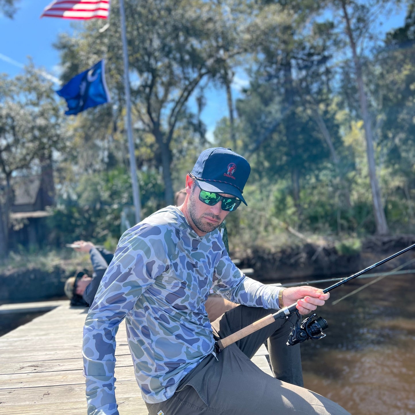 Monti Coolers - The Loyal Companion Sun Hoodie | SPF 50 - Dog Camo / XS