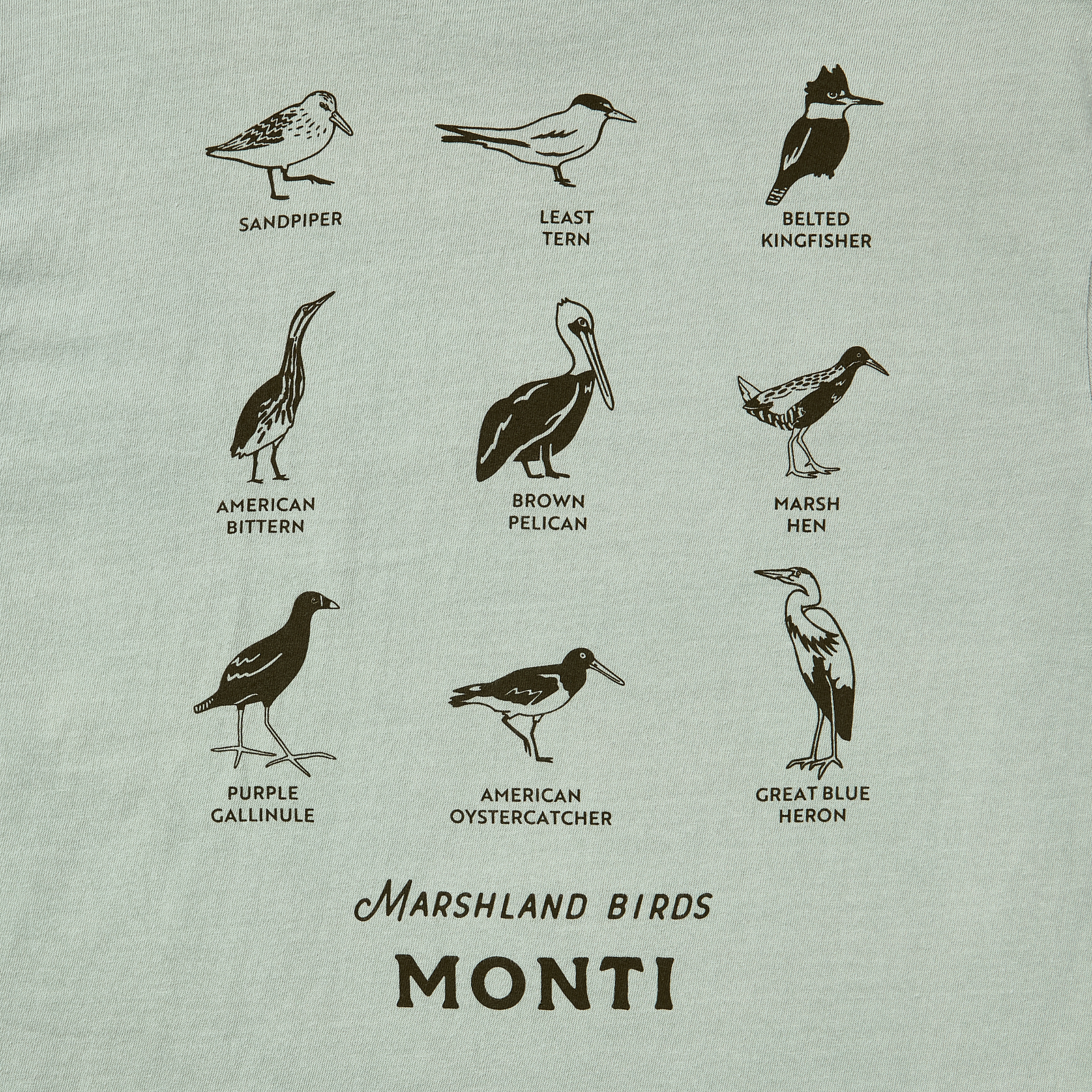 Monti Coolers - Marsh Birds T-Shirt - Small