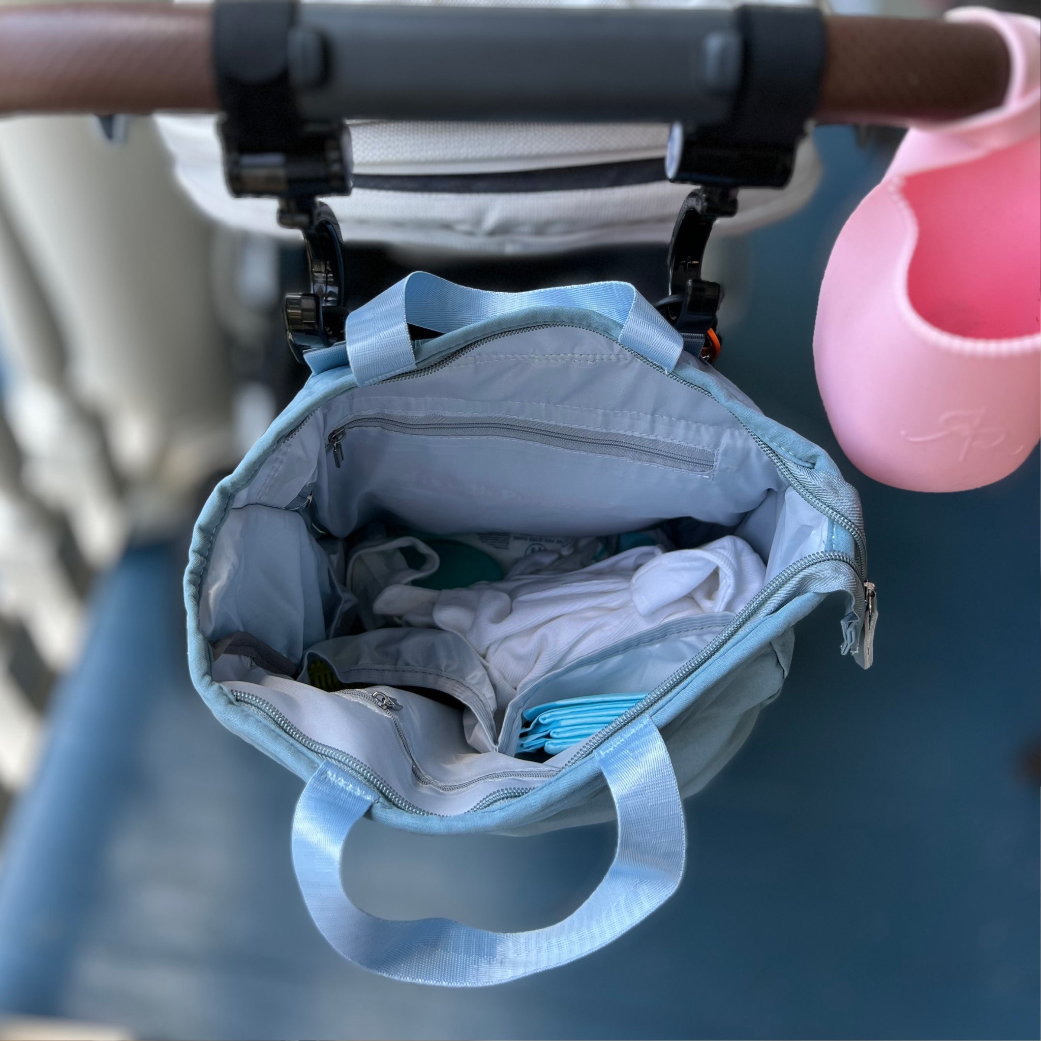 Baby shops blue diaper bag